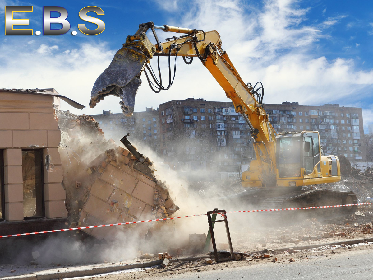 chantier de démolition bâtiment