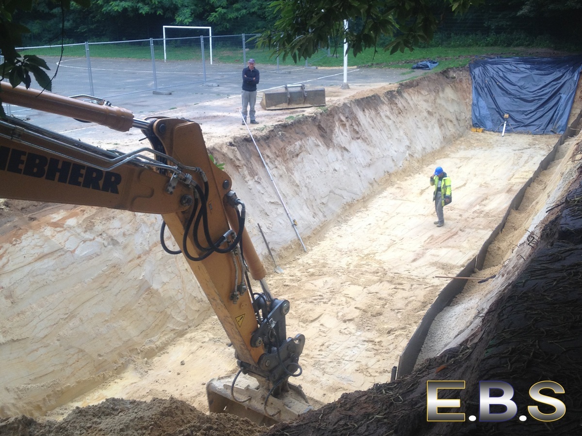 création de bassins de rétention par la société EBS Ormoy